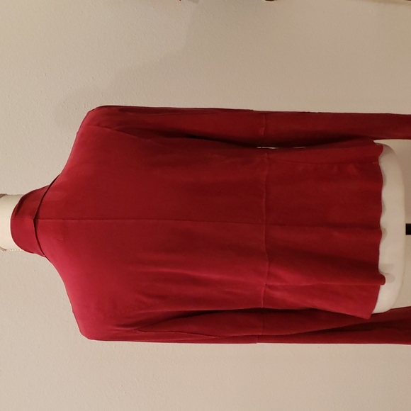 BAGUETTE, Burgundy Blazer, Size L Open front suede  feel fabric - Picture 4 of 8